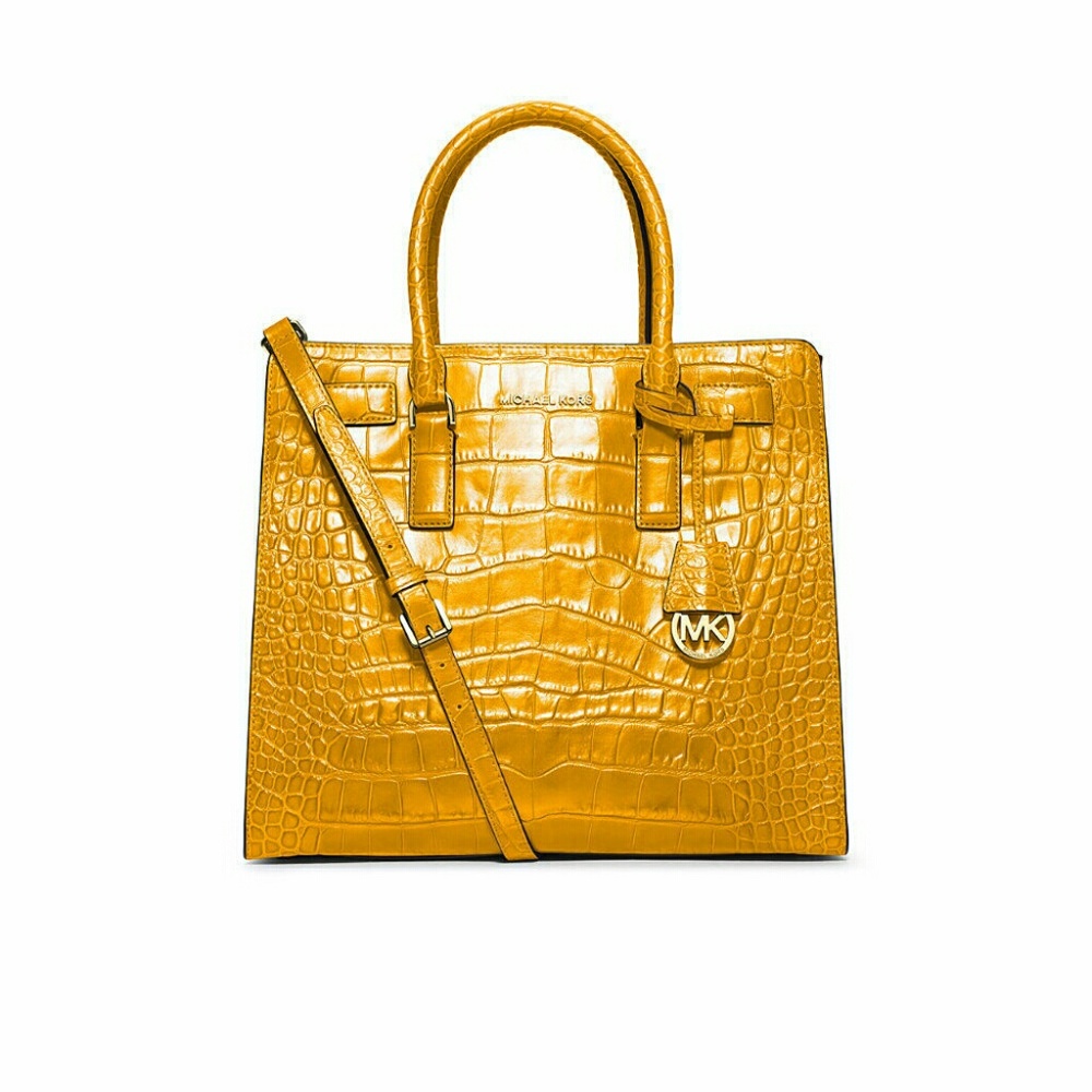 💕NEW MICHAEL KORS Dillon Bag Crocodile Pattern